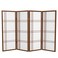 Red Lantern 4 ft. Short Double Cross Shoji Screen - Walnut - 4 Panels
