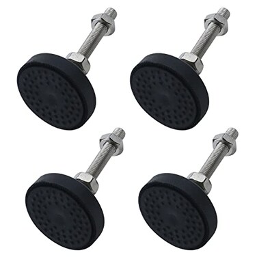 Antrader 4Pcs M8 x 2 Inch Steel Adjustable Leveling Feet,2 Inch Nylon Base