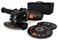 WEN 94475 7.5-Amp 4-1/2-Inch Angle Grinder with Reversible Handle, Three Grinding Discs, and Carrying Case, Black,orange