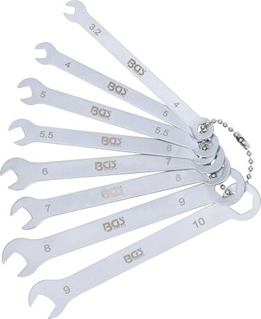 BGS BGS 8-Piece Mini Open Wrench Set 4-10 mm, 1 piece, 8646
