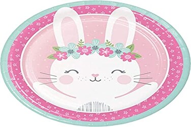 Creative Converting Bunny Party Paper Plates, 8 Count