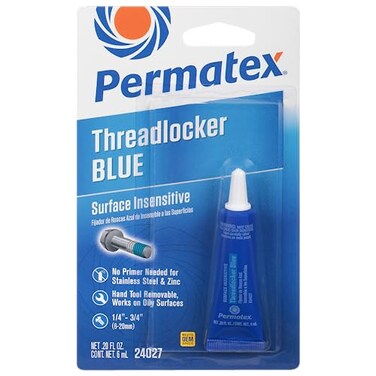 Permatex 24027 Surface Insensitive Threadlocker Blue, 6 ml
