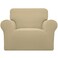 Easy-Going Stretch Chair Slipcover with Arm Washable Beige