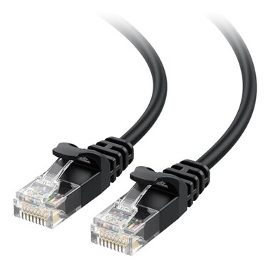 Cable Matters 10Gbps Snagless Thin Cat 6 Ethernet Cable, 50ft, Black