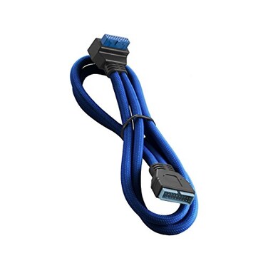 CableMod ModMesh Sleeved Right Angle Internal USB 3.0 Cable ,Blue, 50cm