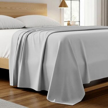 Mellanni Twin XL Size Flat Sheet - Iconic Collection Bedding