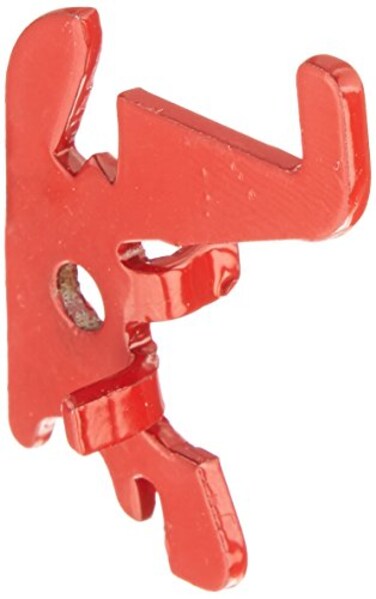 Wall Control Standard Slotted Hook Pack - Slotted Metal Pegboard Hooks Pegboard and Slotted Tool Board - Red