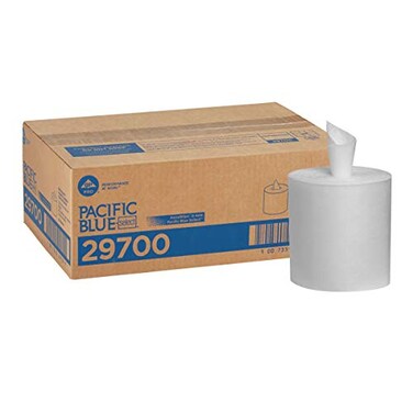 Georgia-Pacific Pacific Blue Select Disposable Surface System Towel Refill by GP PRO ,Georgia-Pacific; 29700; Centerpull Roll; White; 90 Towels Per Roll; 6 Rolls Per Case