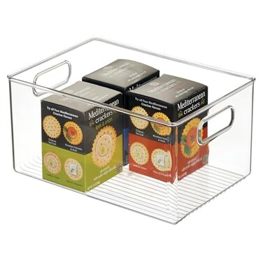iDesign Plastic Pantry Storage Bin, Clear