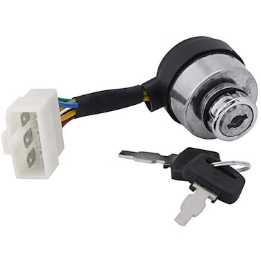 Walfront Ignition Switch with Key for 2.5-6.5KW Gas Generator 188F Starter, 6 Wire Ignition Lock Cylinder with Key Popular