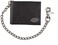 Dickies Men's RFID Everyday Leather Bifold Chain Wallet, Pebbled Black, One Size
