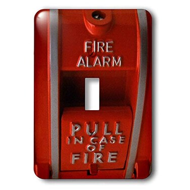 3dRose LLC lsp331521 Red Fire Box, Single Toggle Switch