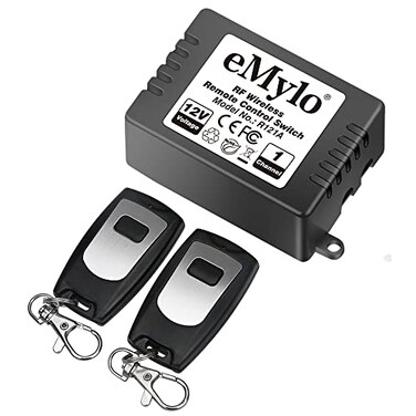 eMylo Wireless Remote Control Switch 433MHz RF DC 12V 1 Channel Relay