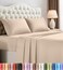 Utopia Bedding Queen Sheets Set, 4 Pieces 16" Deep Pocket Hotel Luxury Bed Sheets, Beige
