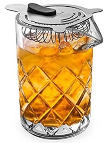 Final Touch Mixing Glass with Stainless Steel Strainer - 400ml