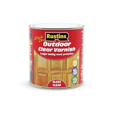 Rustins Quick Dry Outdoor Clear Gloss Varnish 1L33.8 Fl. Oz.