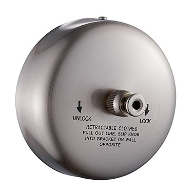 JOOM Retractable Clothesline,9.2FT Wall-Mounted Laundry Line,Brushed Nickel