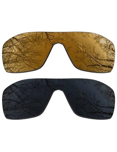 ToughAsNails 2 Pair Polarized Replacement Lenses Compatible with Oakley Batwolf OO9101 BlackBronze Gold