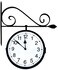 Poolmaster 52608 Dual Sided Hanging Indoor Clock or Outdoor Clock, Black Medium
