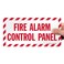 SmartSign - LB-1533-EU-05x10 "Fire Alarm Control Panel" Label5" x 10" Laminated Vinyl Red on White