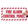 SmartSign - LB-1533-EU-05x10 "Fire Alarm Control Panel" Label5" x 10" Laminated Vinyl Red on White
