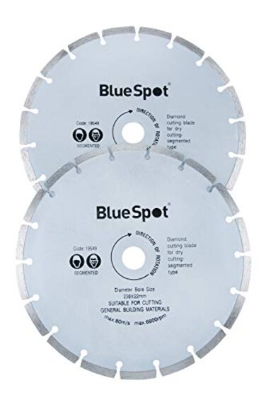 Blue Spot Tools 19549 2 Piece 9 Inch Diamond Cutting Disc Set