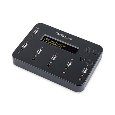 StarTech 1:5 Standalone USB Flash Drive Duplicator Eraser, 1.5GB/min, LCD