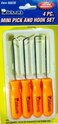 Pittsburgh 4 Piece Mini Pick and Hook Set