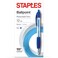 Staples Retractable Ballpoint Pens, Medium 1.0mm, Blue Ink, 12-Pk