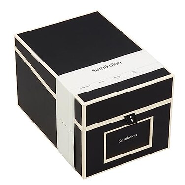 Semikolon Multimedia CD/DVD/Photo Storage Box, Black ,31807