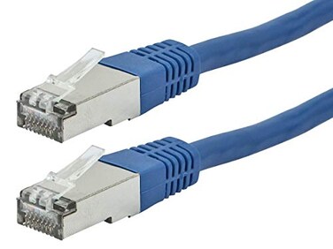 Monoprice Cat6A 50ft Blue Patch Cable Double Shielded ,S/FTP26AWG 10G Pure Bare Copper Molded RJ45 Entegrade Series Ethernet Cable
