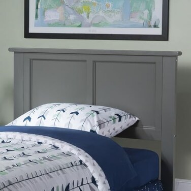 AFI, Madison Twin Solid Wood Panel Headboard, Grey