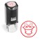 ExcelMark Smiley Face - Self-Inking Round Teacher Stamp - Red Ink