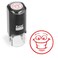 ExcelMark Smiley Face - Self-Inking Round Teacher Stamp - Red Ink