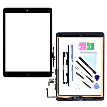 EcNextzen for iPad Air 1st Touch Screen Digitizer Glass Replacement 9.7" A1474 A1475 A1476 with Home Button,Camera Holder,Tool Kit ,Black