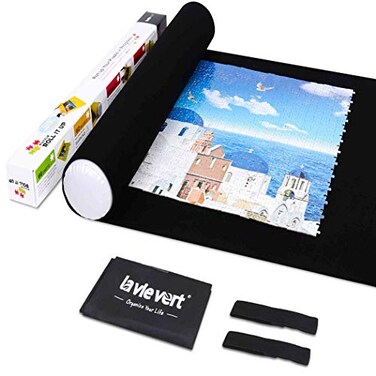 Lavievert 1500 Piece Jigsaw Puzzle Mat Roll Up with Drawstring Storage Bag