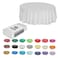 Evershine 3X Thicker Heavy Duty Plastic Table Covers Round Tablecloth, Disposable Tablecloth 12 Pack Round 84" White