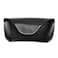 ZLYC Genuine Leather Semi Hard Eyeglass Case with Belt Loop, Black