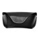 ZLYC Genuine Leather Semi Hard Eyeglass Case with Belt Loop, Black