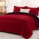 downluxe Comforter Set Reversible Bedding Sets, Black/Red, King
