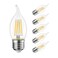 LVWIT Flame Tip LED Filament Bulb Candelabra E26 Base Dimmable 4.5W ,60W EquivalentB11 Chandelier Candle Light Bulb¼Œ2700K Warm White 6-Pack