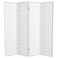 Red Lantern 6 ft. Tall Window Pane Shoji Screen - White - 4 Panels