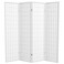 Red Lantern 6 ft. Tall Window Pane Shoji Screen - White - 4 Panels