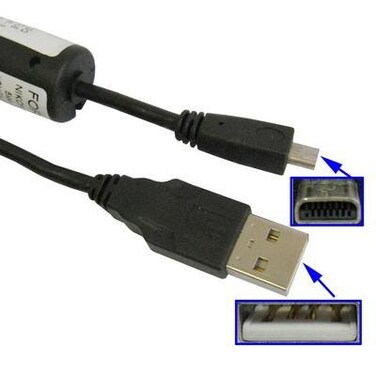DigiCharge USB Data Sync Cable for Sony DSLR-A, S, W Series DSLR Cameras