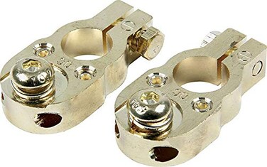 Allstar Performance Allstar ALL76120 24K Gold Solid Brass Top Mount Style Plated Battery Terminal