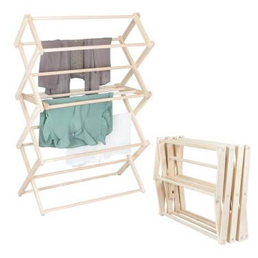 Pennsylvania Woodworks Clothes Drying Rack: Solid Maple Hard Wood Laundry Rack for Sweaters, Blouses, LingerieMore, Durable Folding Drying Rack, Made in USA, No Assembly Needed, Medium