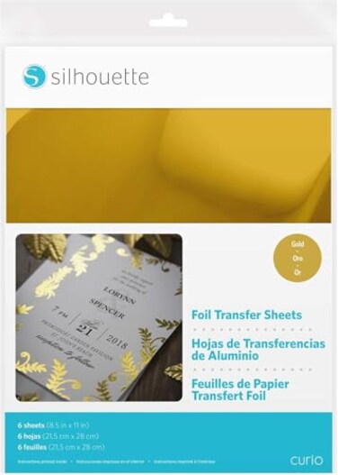 Silhouette America Silhouette 8.5"X11" Foil Transfer Sheets 6/Pkg - Gold