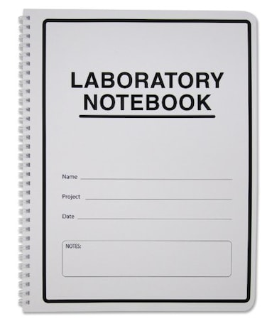 BookFactory Student Lab Notebook, Scientific Grid, Wire-O, 25 Pages