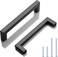 KNOBWELL 6 Pack 5 inch Black Cabinet Handles Drawer Pulls Kitchen Handles