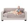 Sofa ShieldCouch Small Sofa Slip Cover for Dogs with Strap, Light Taupe